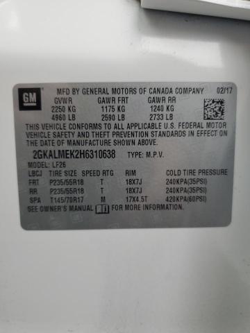 2017 GMC TERRAIN SL - 2GKALMEK2H6310638