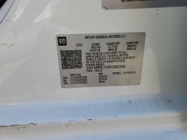 2022 GMC SIERRA K25 1GT49PE71NF202260