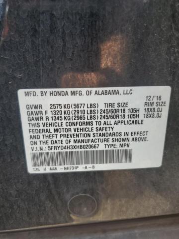 2017 ACURA MDX - 5FRYD4H3XHB020667