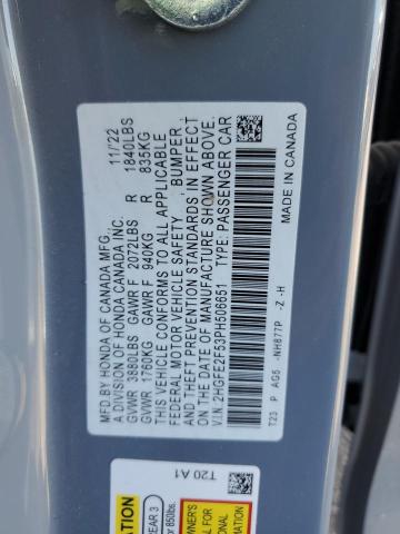 2023 HONDA CIVIC SPOR - 2HGFE2F53PH506651