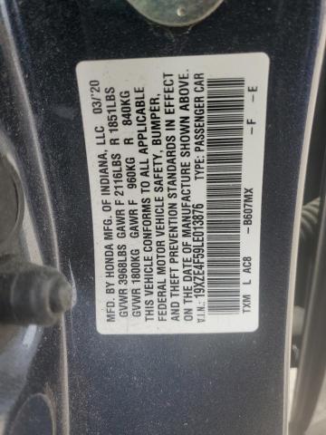 2020 HONDA INSIGHT EX 19XZE4F59LE013876