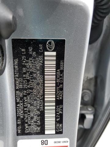2022 LEXUS ES 300H BA 58ADA1C19NU025850