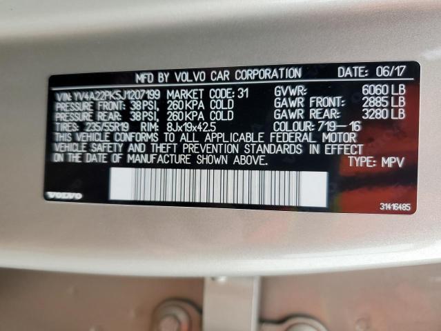 2018 VOLVO XC90 T6 YV4A22PK5J1207199