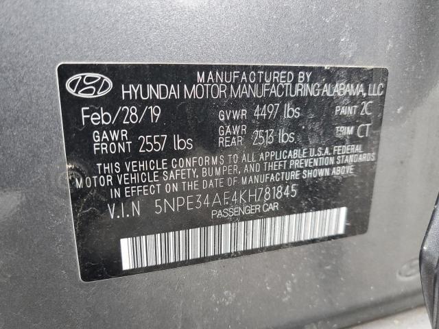 2019 HYUNDAI SONATA LIM - 5NPE34AF4KH781845