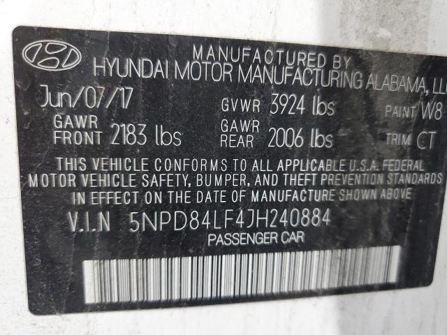2018 HYUNDAI ELANTRA SE - 5NPD84LF4JH240884