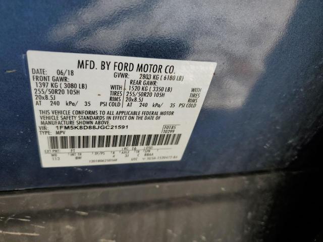 2018 FORD EXPLORER X - 1FM5K8D88JGC21591