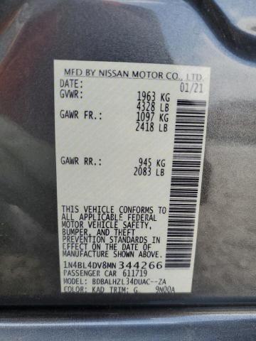 2021 NISSAN ALTIMA SV - 1N4BL4DV8MN344266