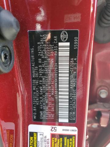 2019 TOYOTA CAMRY L - 4T1B11HK6KU822634