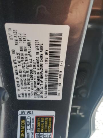 2015 HONDA CR-V TOURI - 5J6RM3H9XFL021410