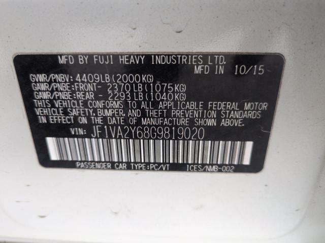2016 SUBARU WRX STI LI JF1VA2Y68G9819020
