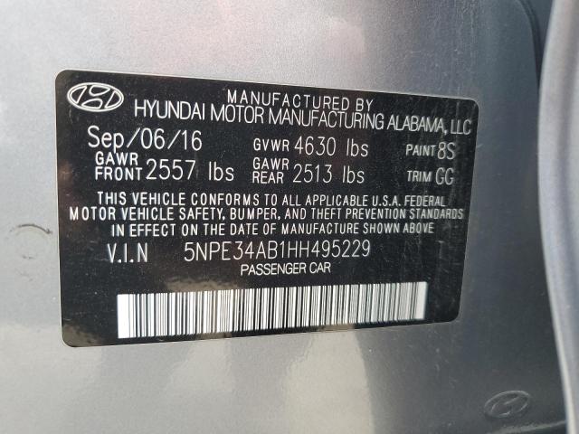2017 HYUNDAI SONATA SPO - 5NPE34AB1HH495229