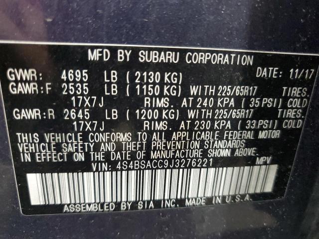 2018 SUBARU OUTBACK 2. - 4S4BSACC9J3276221