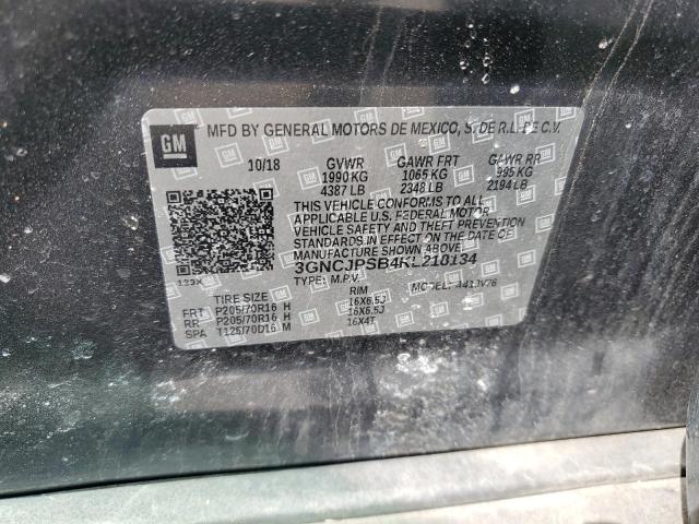 2019 CHEVROLET TRAX 1LT - 3GNCJPSB4KL218134