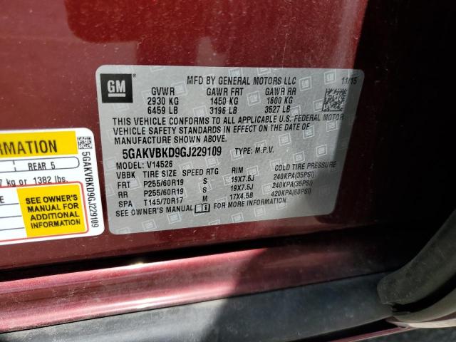 2016 BUICK ENCLAVE - 5GAKVBKD9GJ229109