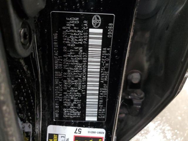 2021 TOYOTA CAMRY SE - 4T1G11BK5MU046837