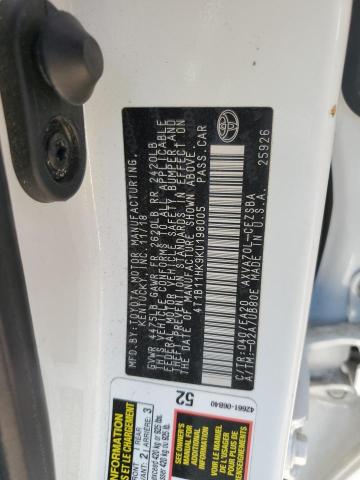 2019 TOYOTA CAMRY L - 4T1B11HK9KU198005
