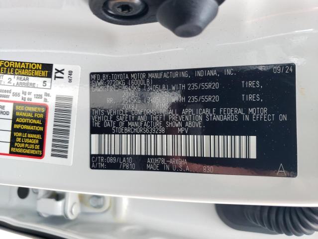 2024 TOYOTA HIGHLANDER 5TDEBRCH0RS639298