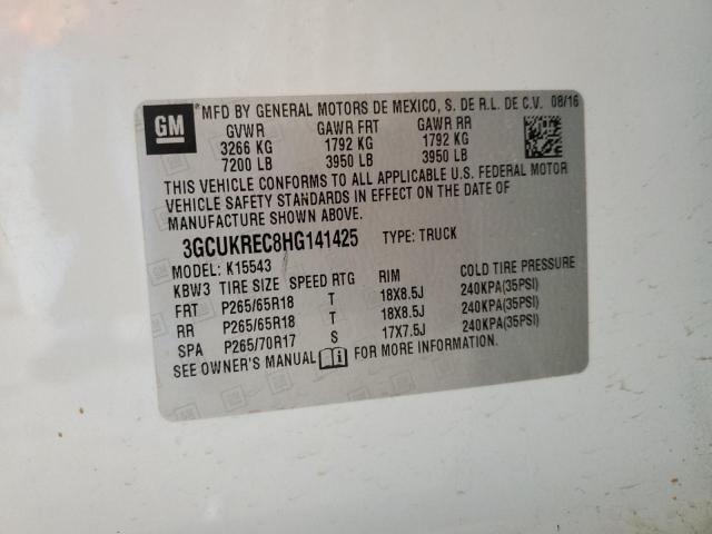 2017 CHEVROLET SILVERADO - 3GCUKREC8HG141425