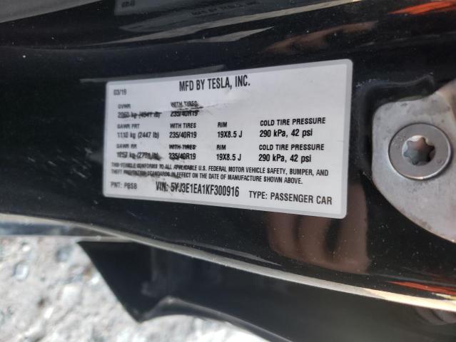 2019 TESLA MODEL 3 5YJ3E1EA1KF300916