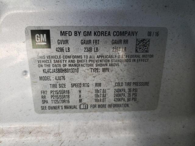 2017 BUICK ENCORE PRE - KL4CJASB0HB013310