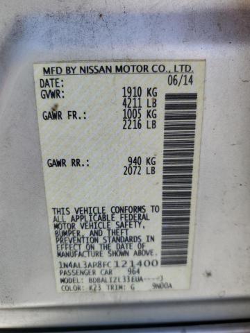 2015 NISSAN ALTIMA 2.5 1N4AL3AP8FC121400