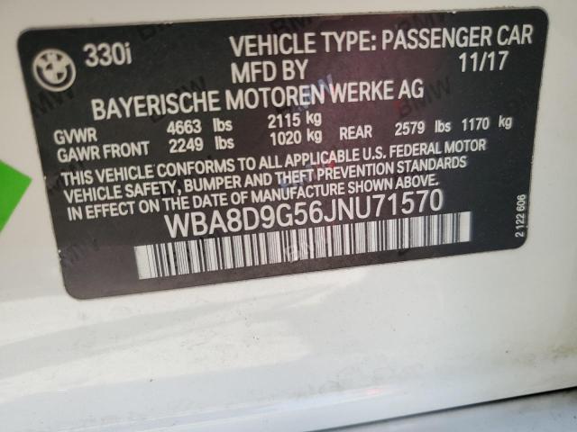 2018 BMW 330 XI - WBA8D9G56JNU71570