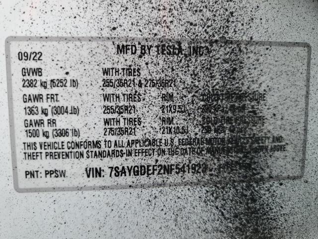 2022 TESLA MODEL Y - 7SAYGDEF2NF541923