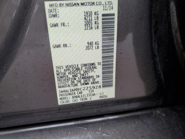 2015 NISSAN ALTIMA 2.5 - 1N4AL3AP0FC225928