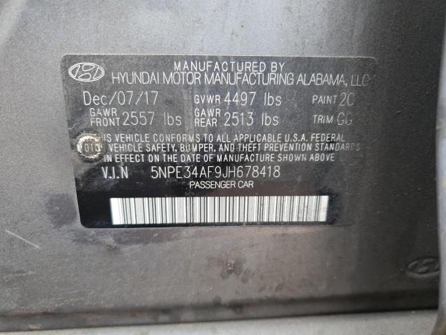 2018 HYUNDAI SONATA SPORT 5NPE34AF9JH678418