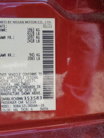 2021 NISSAN ALTIMA SR - 1N4BL4CV8MN353583