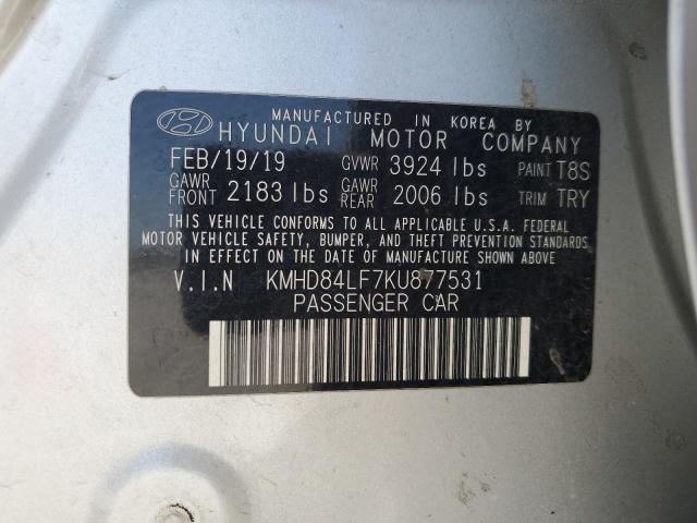 2019 HYUNDAI ELANTRA SE KMHD84LF7KU877531