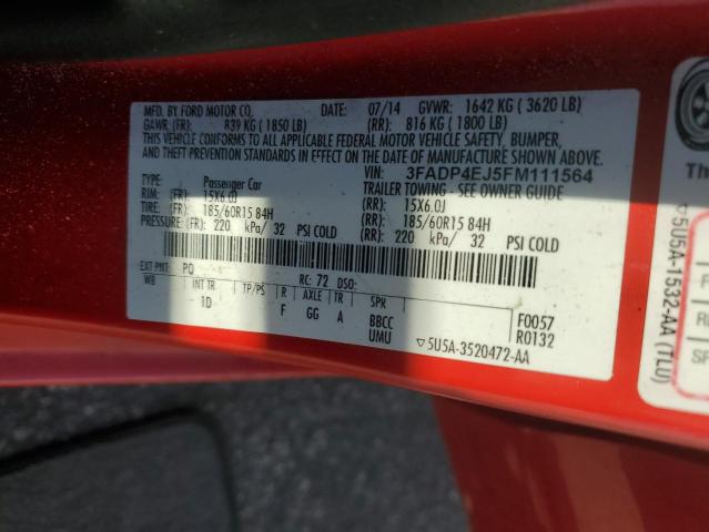 2015 FORD FIESTA SE - 3FADP4EJ5FM111564