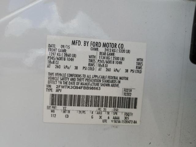 2015 FORD EDGE SE - 2FMTK3G94FBB98663