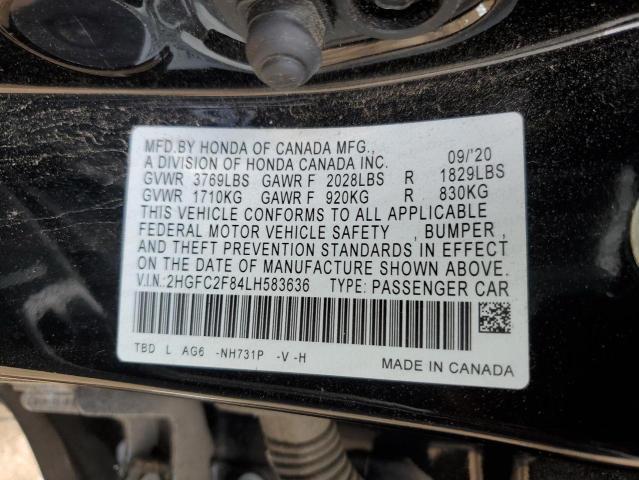 2020 HONDA CIVIC SPOR - 2HGFC2F84LH583636