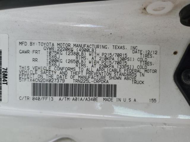 2013 TOYOTA TACOMA ACC - 5TFTX4CN2DX027379