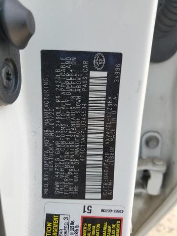 2020 TOYOTA CAMRY LE - 4T1C11AK7LU345504