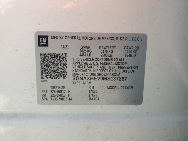 2021 CHEVROLET EQUINOX LS - 3GNAXHEV9MS137267