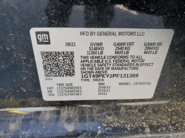 2023 GMC SIERRA K25 1GT49PEY2PF131369