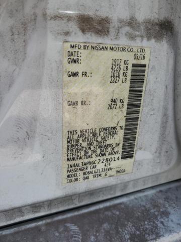 2016 NISSAN ALTIMA 2.5 - 1N4AL3APXGC228014