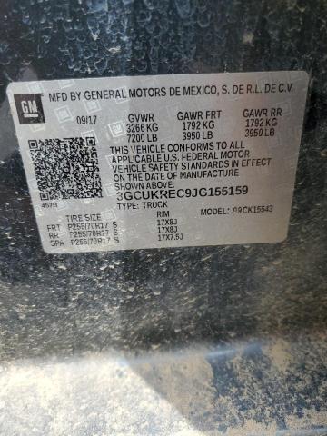 2018 CHEVROLET SILVERADO - 3GCUKREC9JG155159