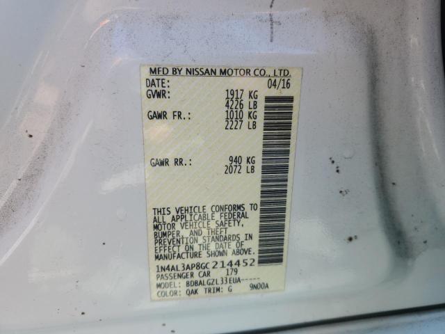 2016 NISSAN ALTIMA 2.5 - 1N4AL3AP8GC214452