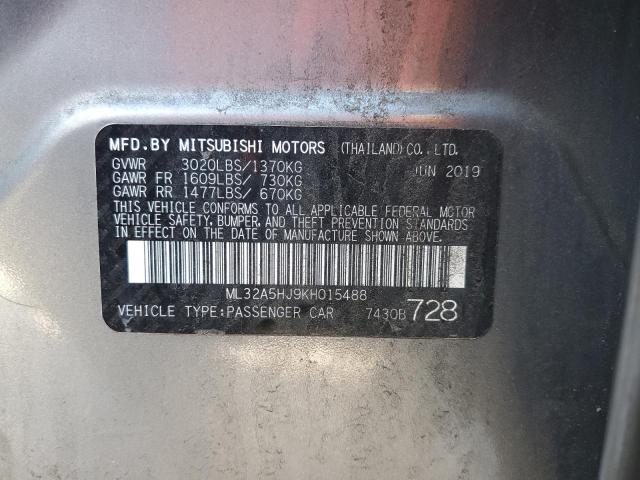 2019 MITSUBISHI MIRAGE LE - ML32A5HJ9KH015488