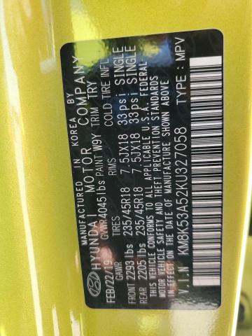 2019 HYUNDAI KONA ULTIM KM8K53A52KU327058