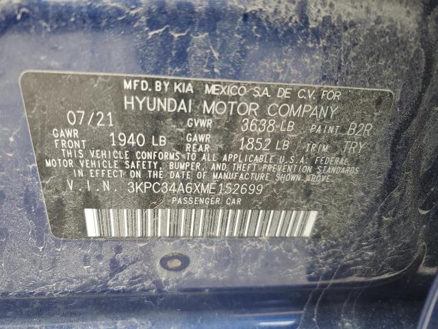 2021 HYUNDAI ACCENT LIM - 3KPC34A6XME152699