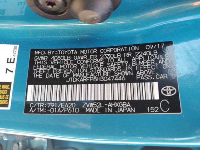 2017 TOYOTA PRIUS PRIM - JTDKARFP8H3047446
