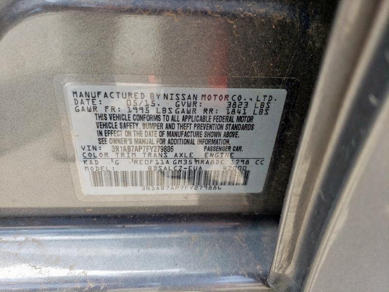 2015 NISSAN SENTRA S - 3N1AB7AP7FY279886