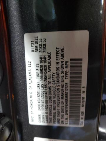 2021 HONDA PASSPORT T - 5FNYF8H98MB012326
