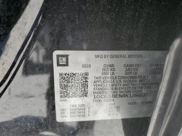 2019 CHEVROLET COLORADO - 1GCGSBEN8K1266632