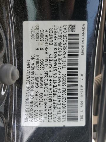 2020 HONDA CIVIC SPOR - 2HGFC2F80LH583598