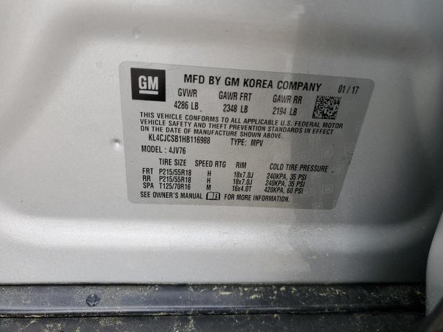 2017 BUICK ENCORE ESS KL4CJCSB1HB116988